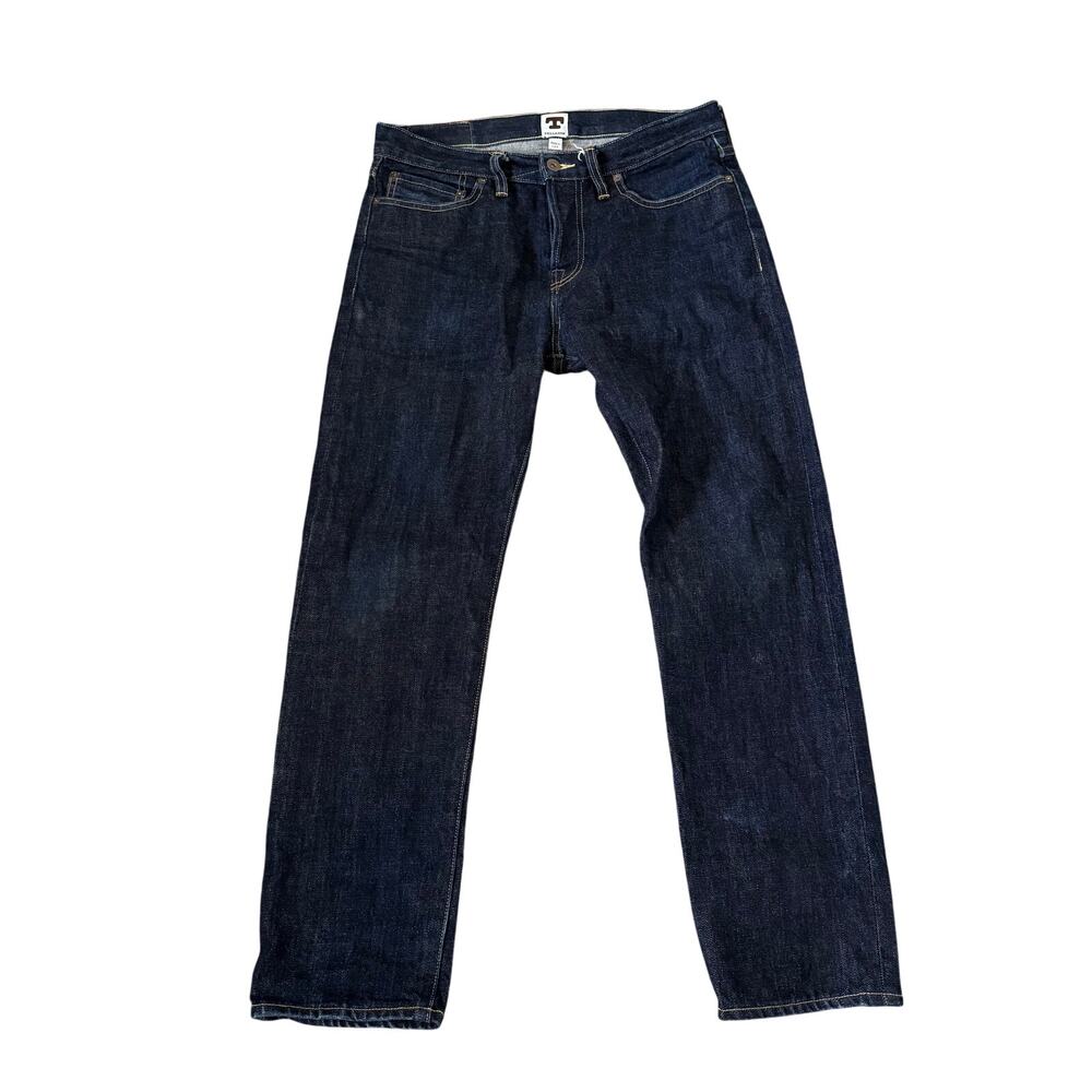 Tellason Elgin Jeans Mens 32x28 Blue Japanese Selvedge Tapered Made USA